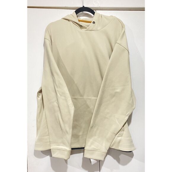 RHONE Range Pullover Hoodie Mens XL Tan/Beige Lightweight Fleece backed Pockets - Picture 2 of 10